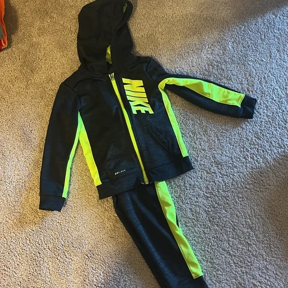 Little Boy Neon Nike Suits 3T and 4
